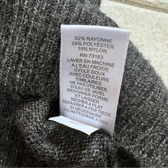 Cable & Gauge Charcoal Gray Cowl Neck Sweater - Picture 15 of 15